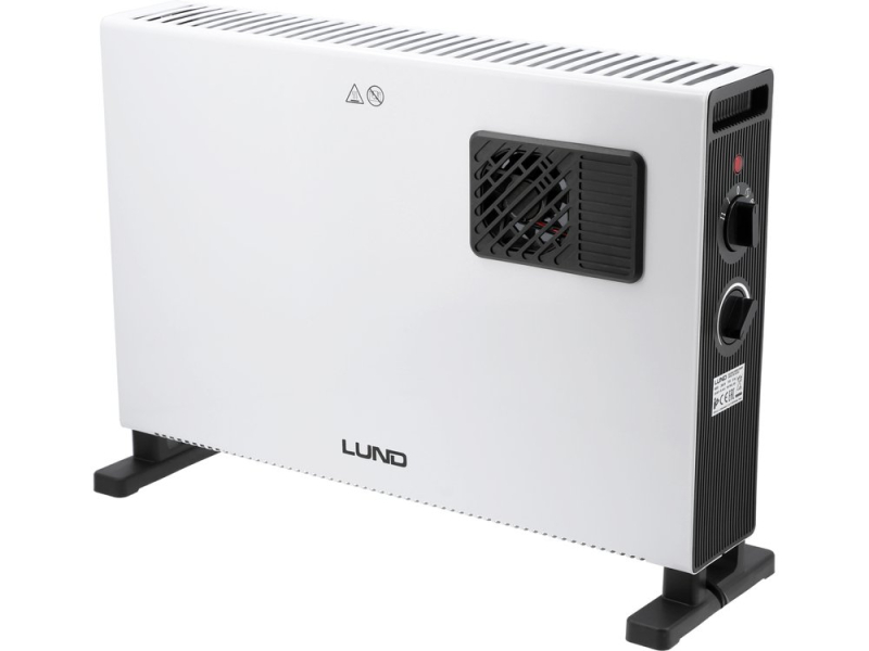 Обогреватель конвекторный LUND от эл.сети - 230 В, 2 регулировочных режима - 1,25 и 2 кВт с вентилятором. (68650)