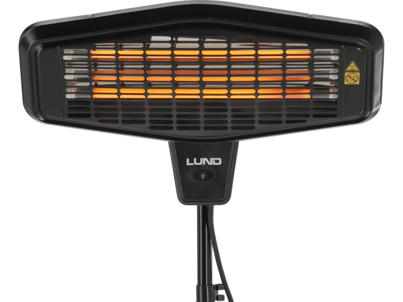 Обогреватель инфракрасный LUND эл.мер- 230В 2,2кВт штаты 180-210 см площадь- 25м², 3 реж: 730, 1460, 2200 Вт (68793)
