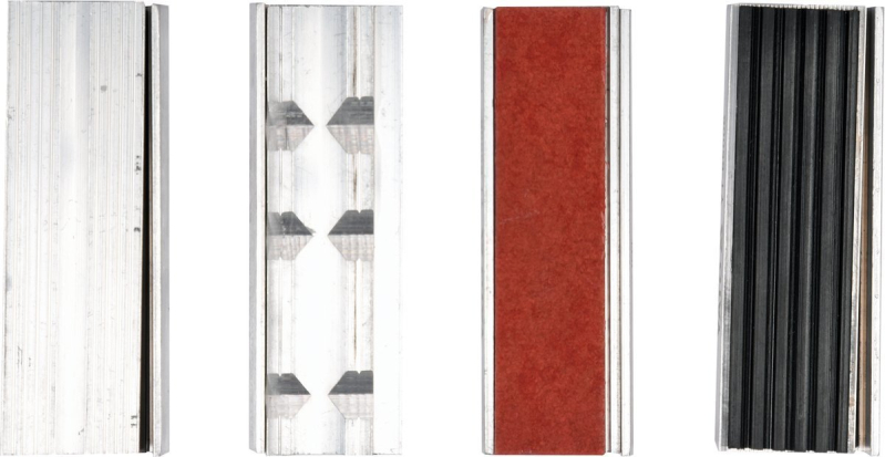 Губки змінні до лещат м'які YATO: b=125мм, з алюмінієвою основою і магнітним кріпленням, 4 пари [20]