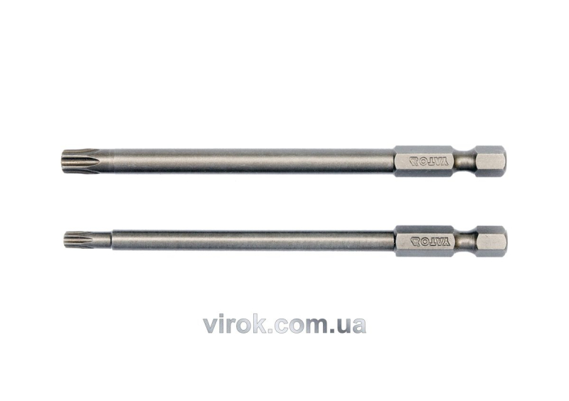 Набір насадок викруткових YATO : "TORX SECURITY" T20/T30, квадрат 1/4", L=100мм. 2 шт. [25/100]