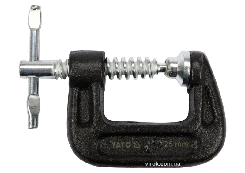 Струбцина з гвинтовим затиском "G" подібна YATO; l= 25 мм (1") [20]