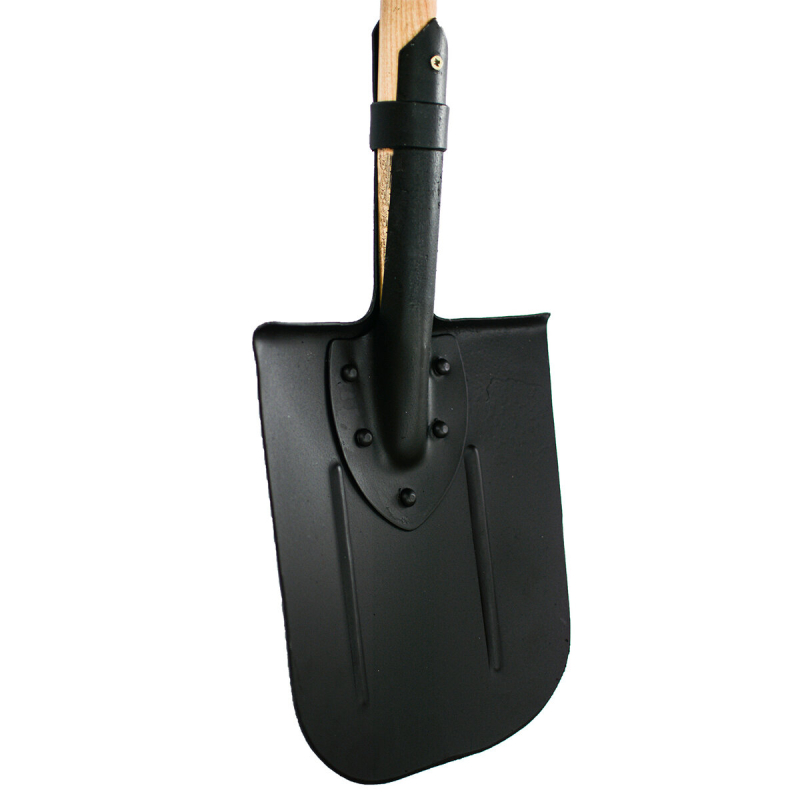 Лопата траншейна гартована VIROK з держаком. (вуглецева сталь) на заклепках, загострена