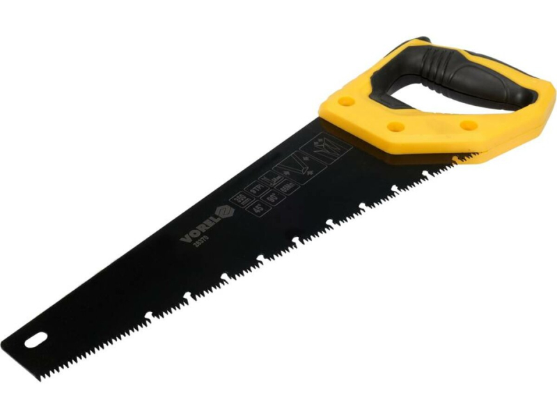 Ножівка по дереву VOREL l= 350 мм, t= 0.9 мм, фосфатоване покриття, 9 зубів/1"