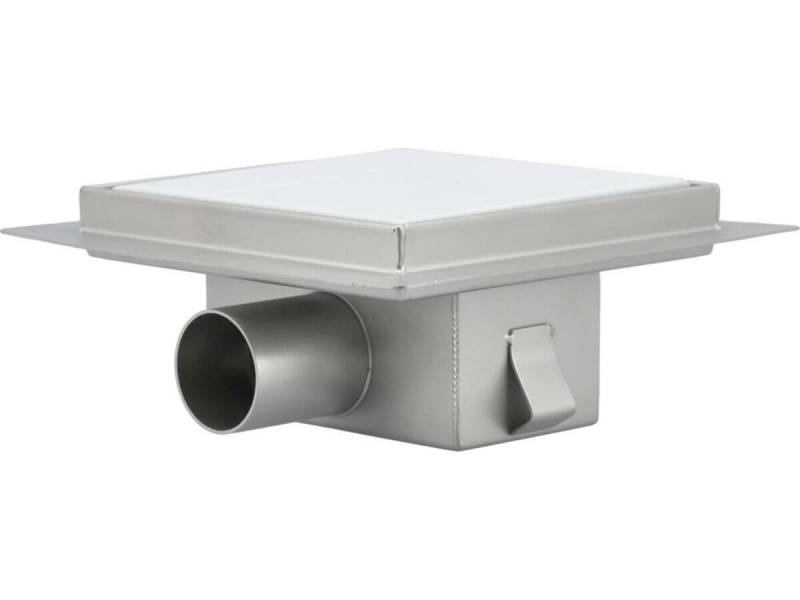 Трап підлоговий лінійний з нержавіючої сталі FALA WET-DRY; 15х 15х 2 см, сифон- 52 мм