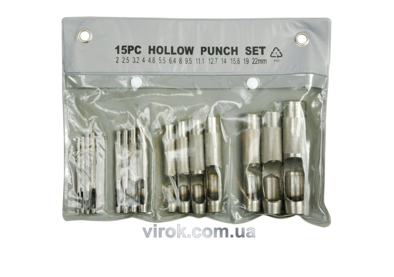 Пробійник для шкіри VOREL Набір 2-22мм 15шт.