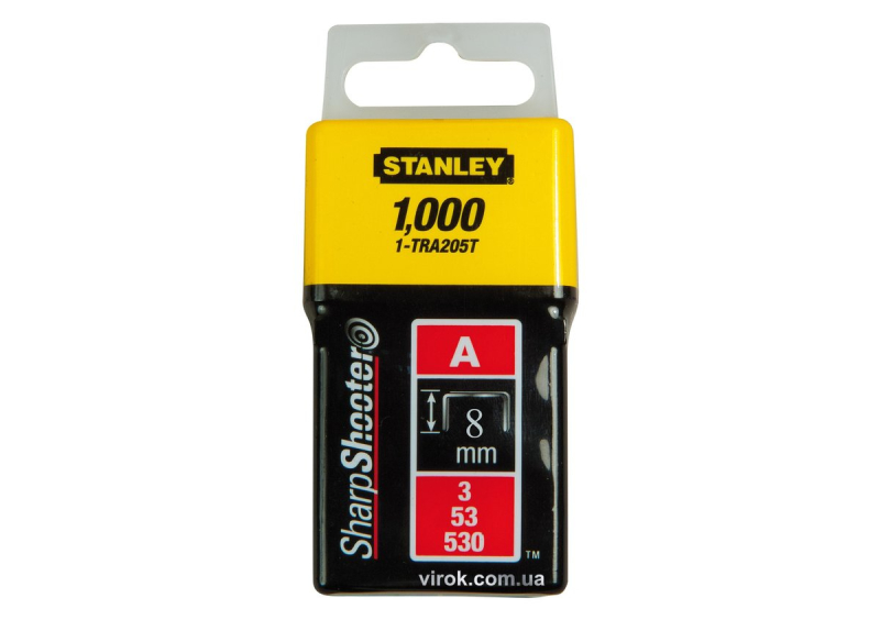 Скоба для степлера STANLEY "Light Duty" тип "А", h= 8 мм, 1000 шт.