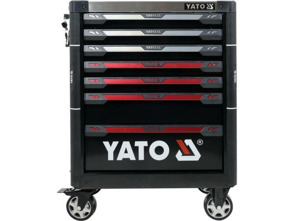 Шафа з інструментами YATO, на колесах, 7 шуфляд, 977x 725x 480 мм, набір 157 елем. (YT-55308)