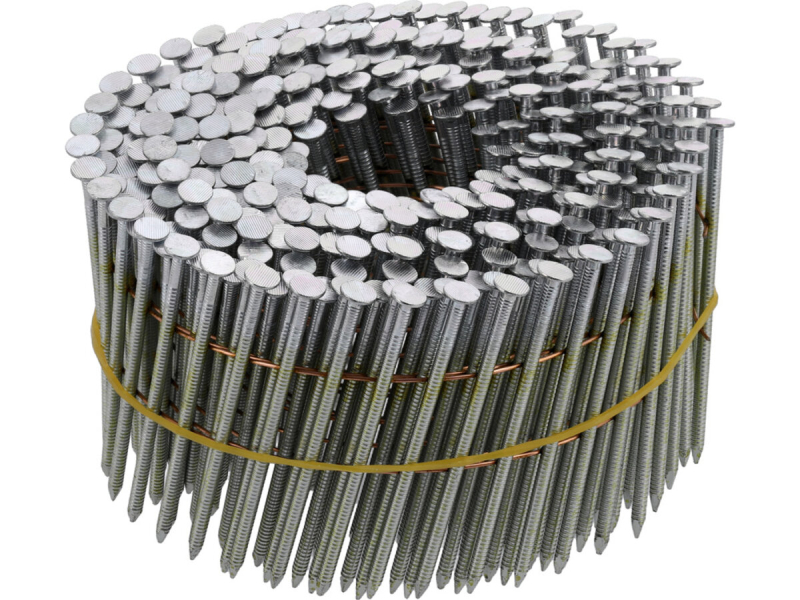 Цвяхи барабанні до пневматичного пістолета VOREL L=64мм, Ø=2.5мм, кут 15-16˚, 3600шт (YT-09213-09214