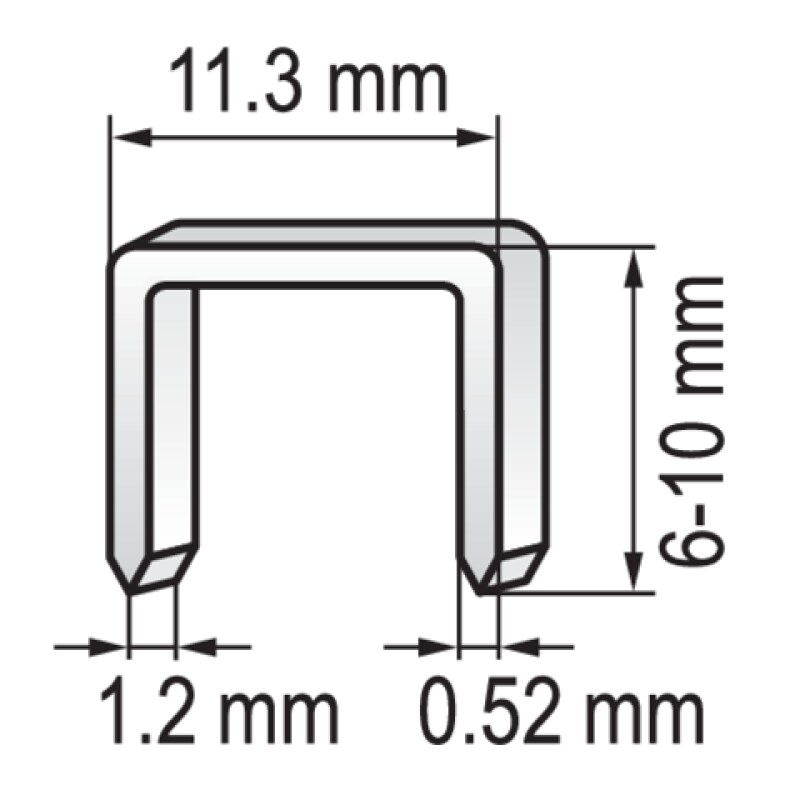 Степлер молотковый VOREL l=300 мм; для скоб h=6-10 мм, 11.3х1.2 мм (71080)