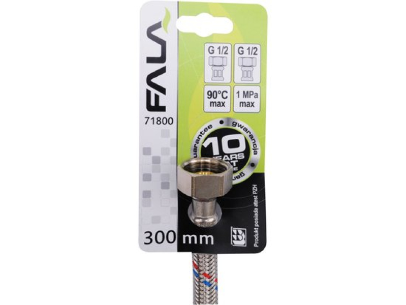 Шланг гибкий для смесителя 1/2"(F) × 1/2"(F) FALA 71800, 300 мм
