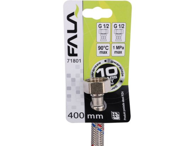 Шланг гнучкий для змішувача 1/2"(F) × 1/2"(F) FALA 71801, 400 мм