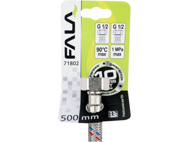 Шланг гибкий для смесителя 1/2"(F) × 1/2"(F) FALA 71802, 500 мм