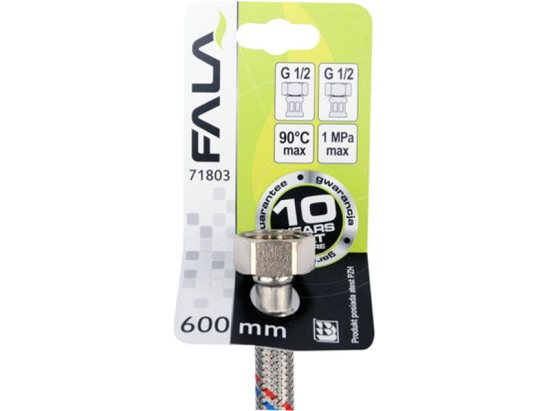 Шланг гибкий для смесителя 1/2"(F) × 1/2"(F) FALA 71803, 600 мм