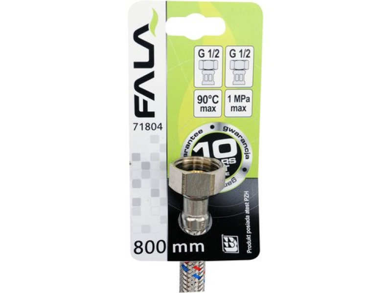 Шланг гибкий для смесителя 1/2"(F) × 1/2"(F) FALA 71804, 800 мм