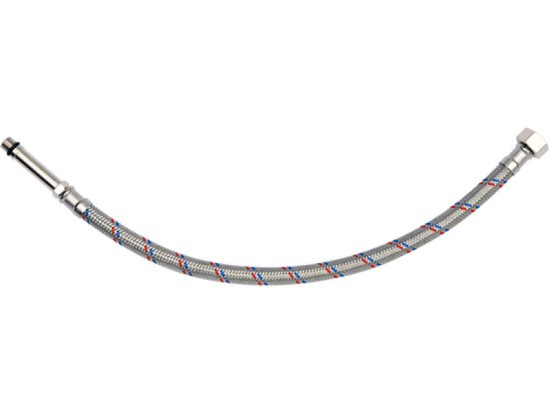 Шланг гнучкий для змішувача FALA 71857, 3/8"(F)×M10×1(M), 400 мм, штуцер 50 мм, нержавіюче обплетення
