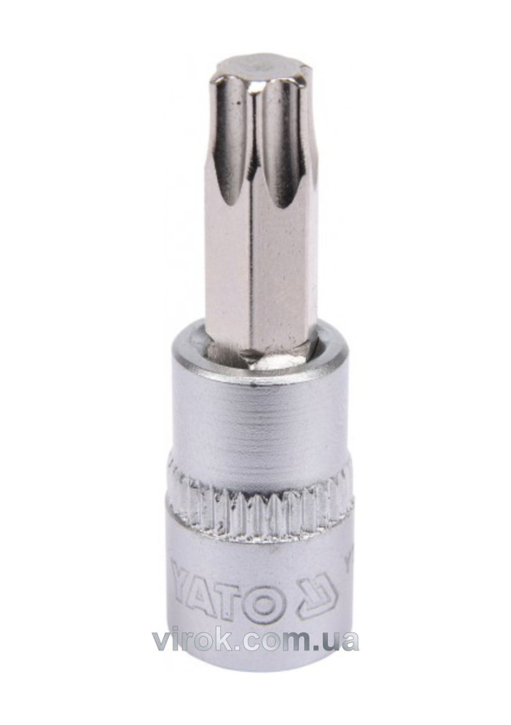 Головка торцева YATO квадрат 1/4 "TORX" Т40, L= 37 мм [150/600]