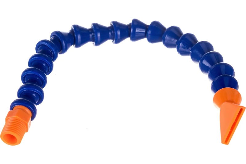 Шарнирная пластиковая гибкая трубка для СОЖ с соединением G1/2 плоское сопло 47, с краном Lобщ. 450