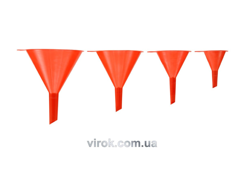 Набір Лійки VOREL 4 шт.; Ø= 52, 76, 100, 120 мм, h= 75, 110, 125, 152 мм [30]