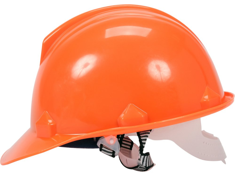 Каска для захисту голови VOREL оранжева з матеріалу HDPE (74171)
