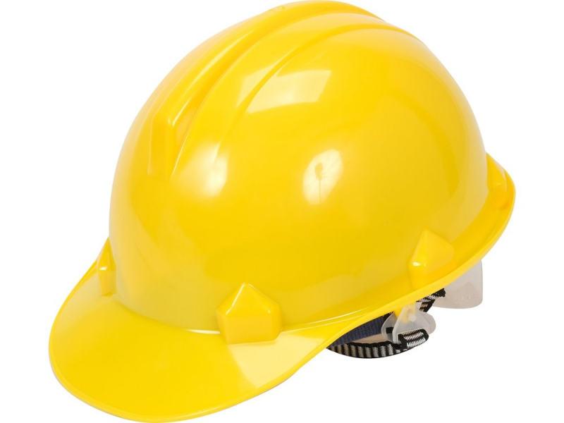 Каска для захисту голови VOREL жовта з матеріалу HDPE (74172)
