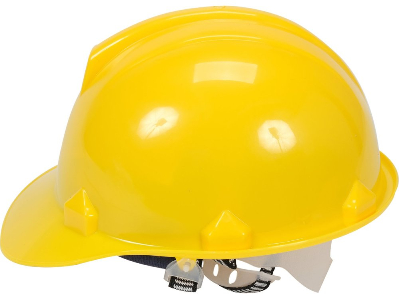 Каска для захисту голови VOREL жовта з матеріалу HDPE (74172)