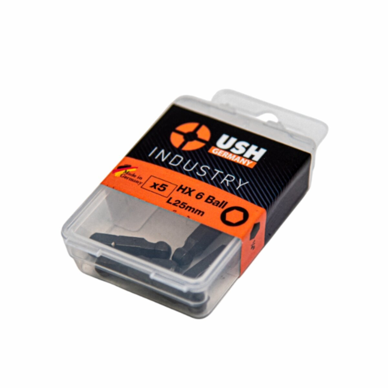 Насадка викруткова USH Industry BallEND HEX SW 6K x 25 мм, Уп. 5 шт.