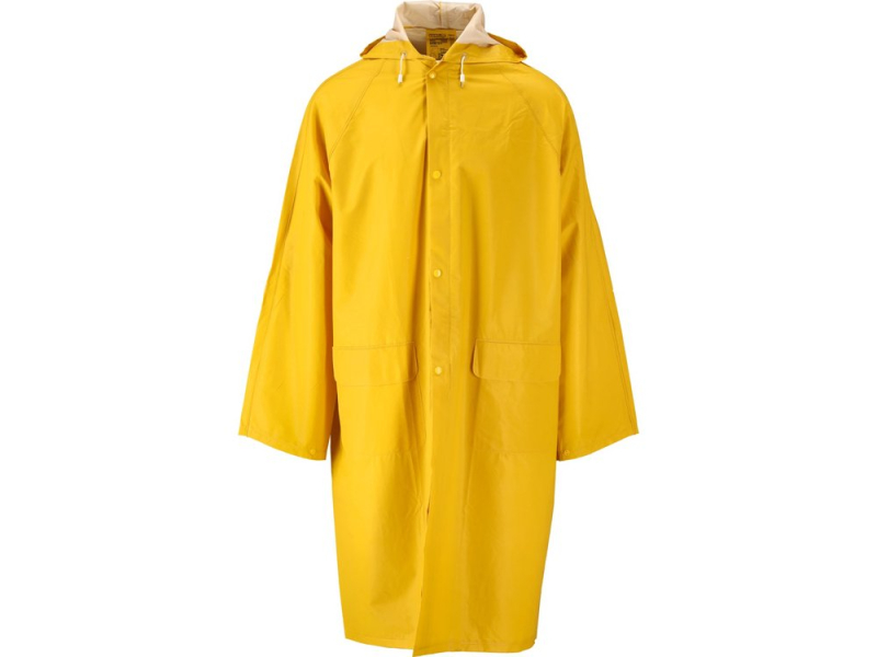 Плащ з капюшоном водонепроникний жовтий VOREL, розм. XXXL (74633)