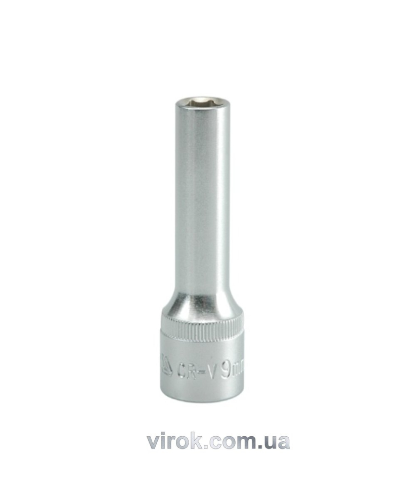 Головка торцева 6-гранна YATO : подовжена, квадрат 1/2", М= 9 мм, L= 76 мм [12/60/120]