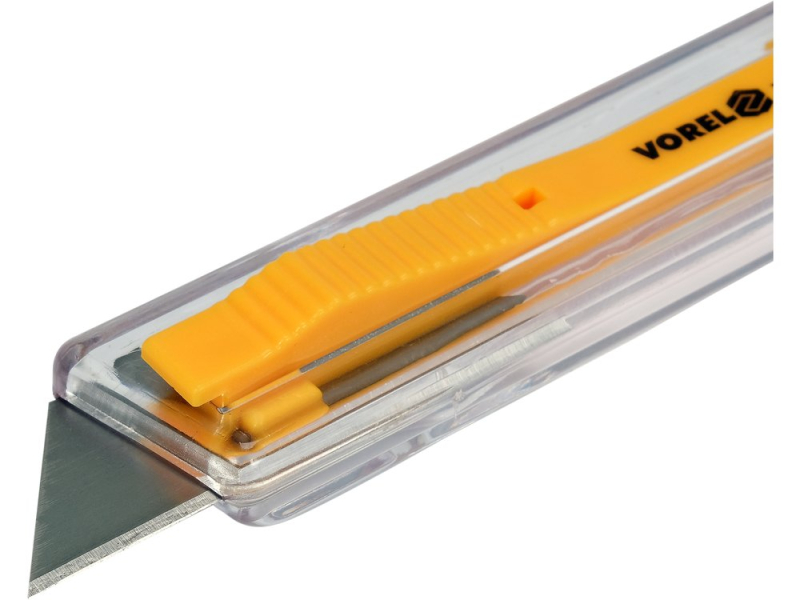 Ніж безпечний VOREL 76035, трапецієподібне лезо 61×19 мм, ABS