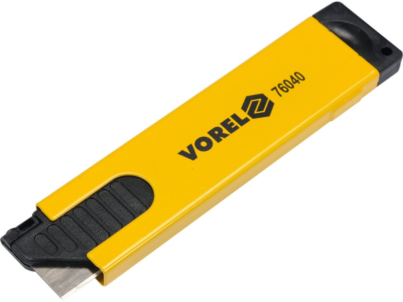 Нож безопасный VOREL 76040, лезвие 40х20 мм, металлический корпус