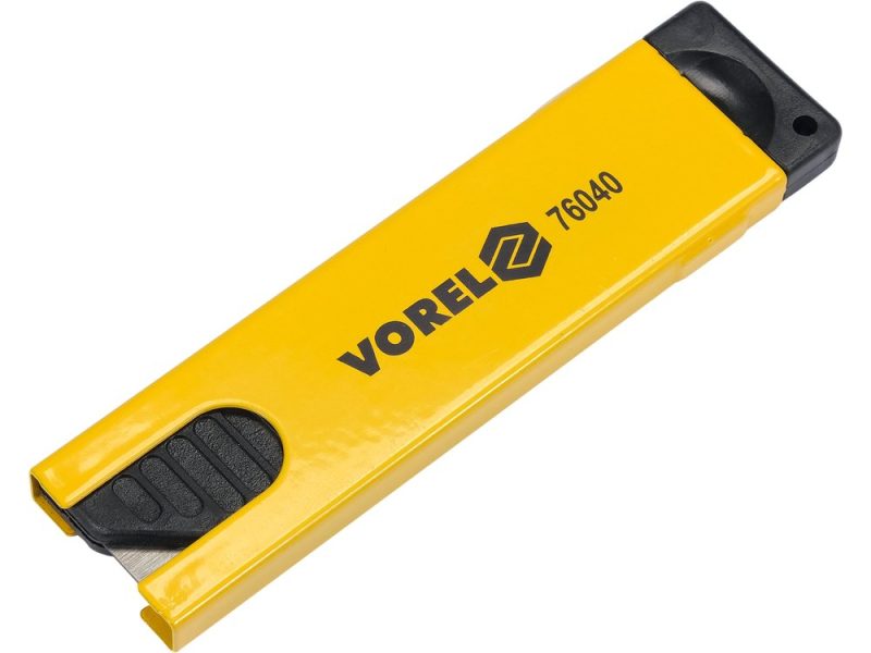 Нож безопасный VOREL 76040, лезвие 40х20 мм, металлический корпус
