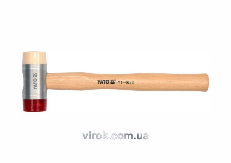 Молоток бляхарський YATO поліурет/нейлон. Ø= 28 мм з гікоров. ручкою, m=264 г