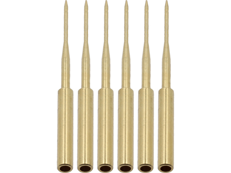 Наконечники щупів для мультиметрів YATO l= 45 мм, Ø= 2/ 0,4 мм, глиб. отвору- 18 мм з міді, 6 шт