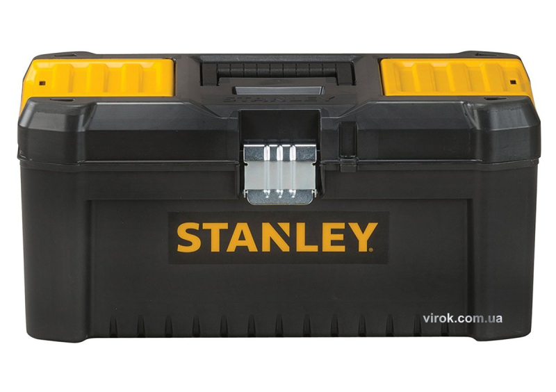 Ящик для інструментів STANLEY : 16", пластиковий, комірки в кришці, металева защіпка, 406x205x195 мм
