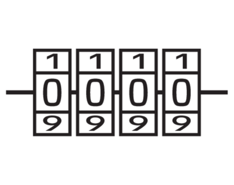 Замок навісний з кодовим замиканням VOREL: латунний корпус- 50х 13.9х46 мм, сталев дуга- 34х32х 6 мм