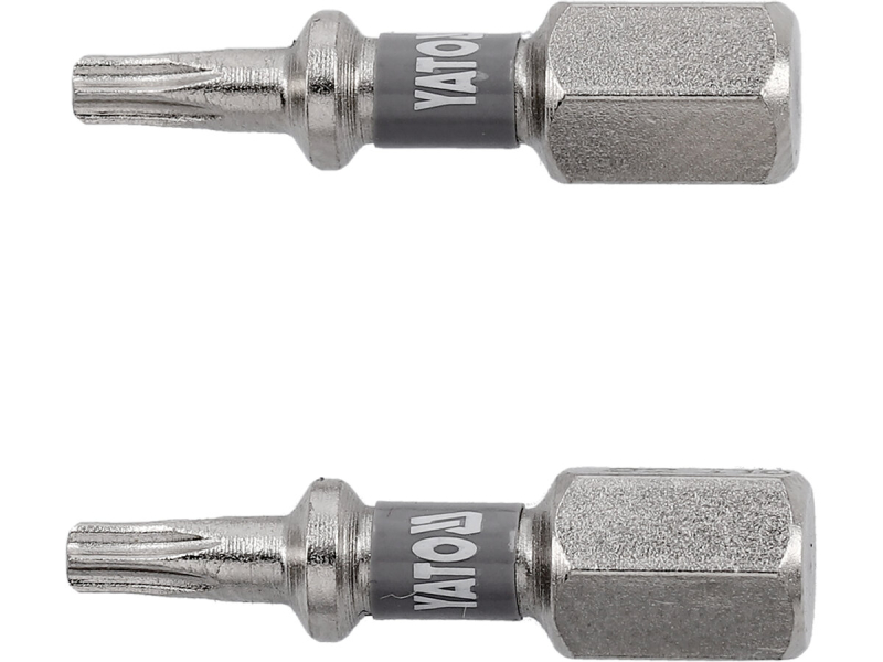 Насадка викруткова YATO TORX T10 х 25мм. HEX 1/4", покрита нікелем, 2шт.[10]