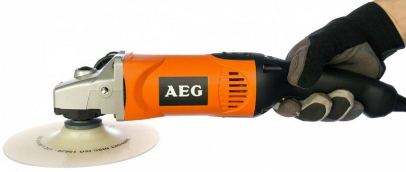 Полировальная машина угловая сетевая AEG: Ø= 180 мм, 1200 Вт, 1800-4800 об/мин с электронным управлением (SE12-180)