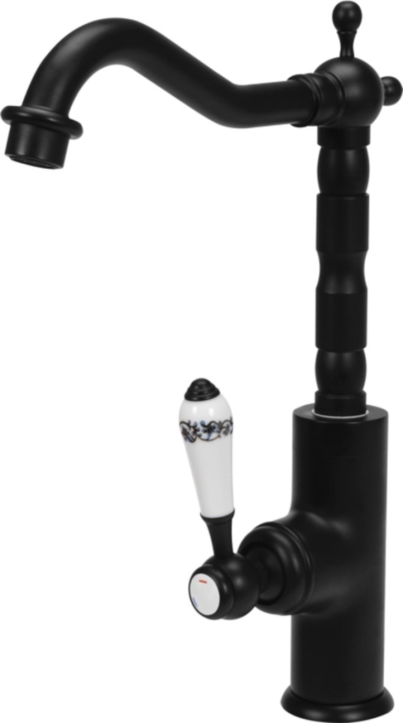 Змішувач води FALA для кухонної раковини "RETRO BLACK 2" з кульовим регулятором [12]