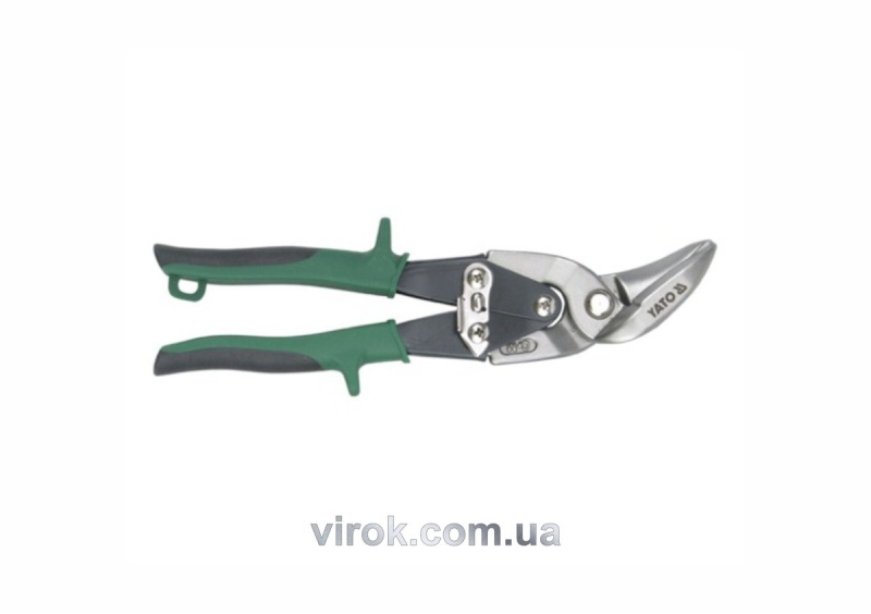Ножиці по металу YATO : L= 235 мм, праві, Cr-Mo [6/36]