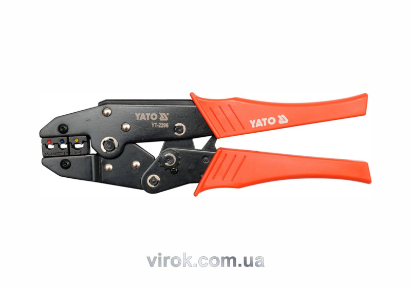 Кліщі для обтискання і зачистки проводів YATO, L=230 мм. 22-10 (AWG), 0.5-6 мм2 [5/30]