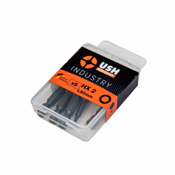 Отверточная насадка USH Industry тонкое жало HEX SW 2 x 50 мм удлиненная Уп. 5 шт. (UUSE0013041)
