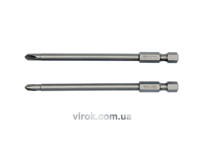 Набір насадок викруткових YATO : "TRI-WING" #1-#3, квадрат 1/4", L= 100 мм. 2 шт. [25/100]