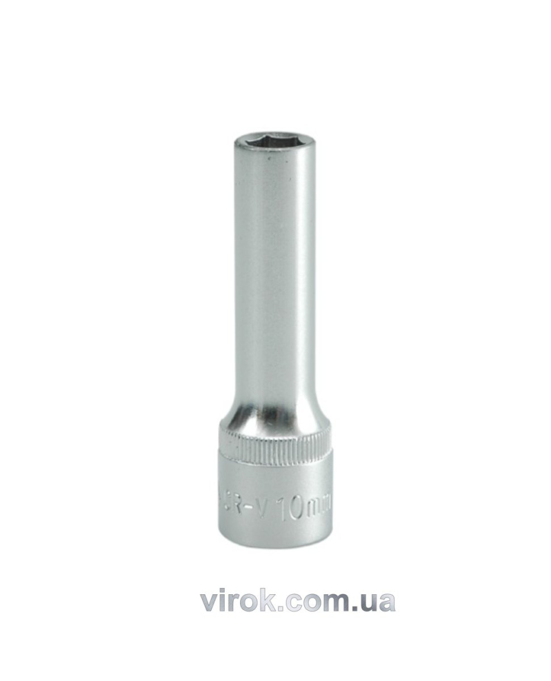 Головка торцева 6-гранна YATO : подовжена, квадрат 1/2", М= 10 мм, L= 76 мм [12/60/120]