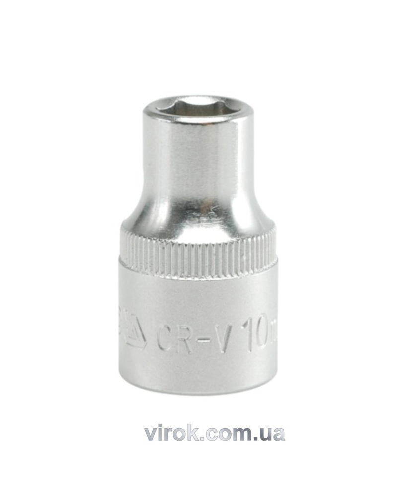 Головка торцева 6-гранна YATO : квадрат 1/2", М= 10 мм, L= 38 мм [12/120/240]