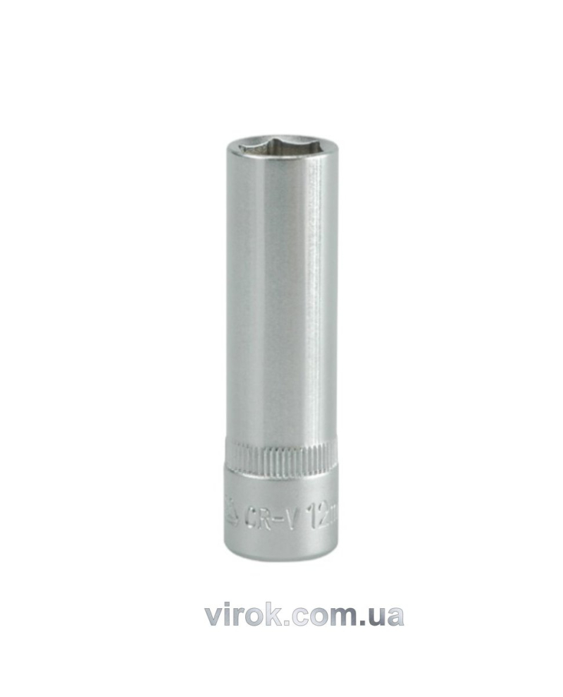 Головка торцева 6-гранна YATO : подовжена, квадрат 3/8", М= 12 мм, L= 63 мм [24/48/96]