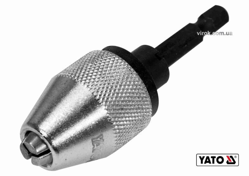Патрон для дриля YATO : HEX-1/4", Ø=0.5-6.5 мм, L= 75 мм, металевий [10/60]
