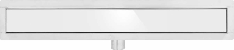 Трап підлоговий лінійний з нержавіючої сталі FALA WET-DRY WHITE GLASS; 70х 7х 2 см, сифон- 52 мм [6]