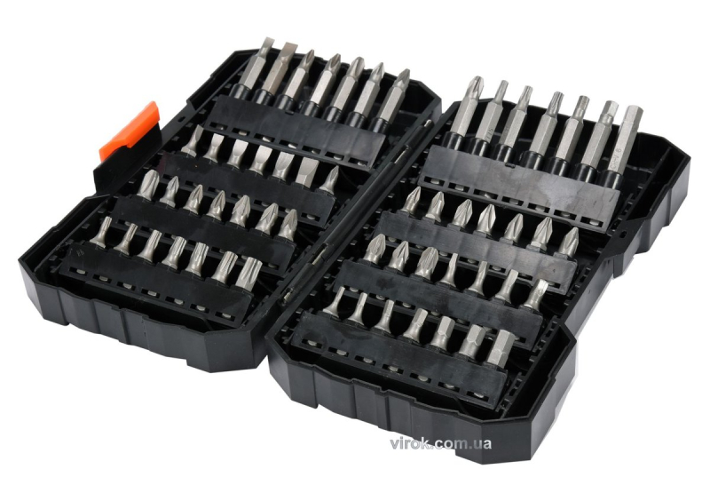 Насадки викруткові STHOR Cr-V, з 6-гран. хвостов.- 1/4", l= 25 мм, наб. 56 елем. [8/16]