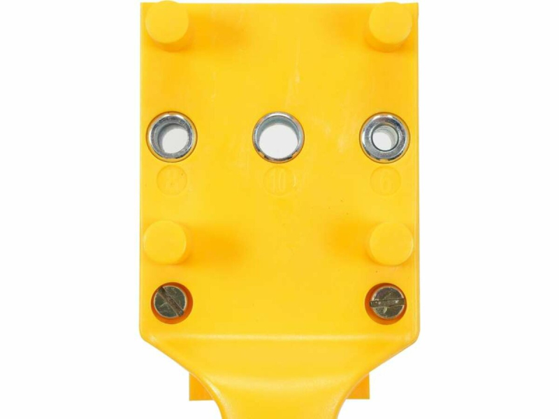 Шаблон для кілкових сполучень YATO з отворами Ø= 6, 8, 10 мм, 195х 70х 115 мм