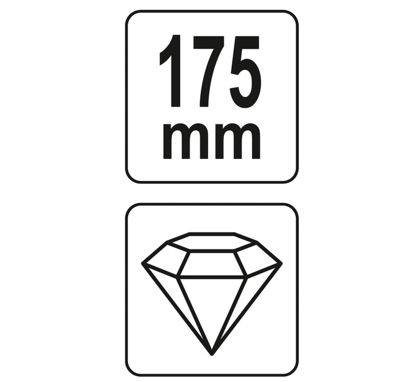 Склоріз з алмазним пругом YATO : L= 175 мм